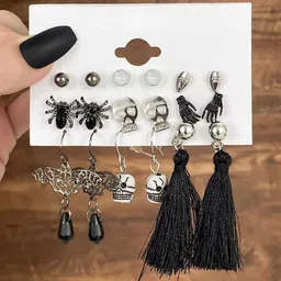 SALTY Set of 9 Studs & Hoop Earrings-picture-40