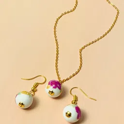 Anouk Gold Plated Artificial Beads Jewellery Set-picture-38