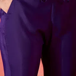 Sangria Floral Embroidered Panelled Gotta Patti A-Line Kurta With Trouser & Dupatta image 4