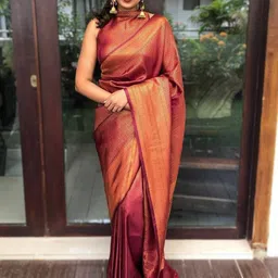 YAMUNE Woven Design Zari Pure Silk Handloom Banarasi Saree-image-20