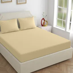 Aura Khaki 300 TC King Bedsheet Set1.52 m x 2.28 m-picture-25