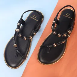 Carlton London Women Embellished Party Open Toe Flats image 4