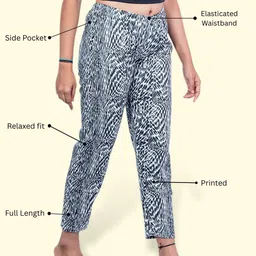 Kryptic Pack Of 2 Printed Pure Cotton Relaxed-Fit Mid-Rise Lounge Pants image 5