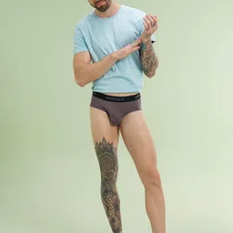 DAMENSCH Mid Rise Anti Odor Stretchable Basic Briefs BR1087-MDRGRY image 5