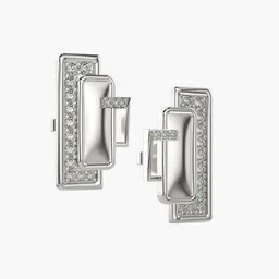 VALANOVA 14K White Gold 0.60 Ct Lab Grown Diamond Earrings-image-96