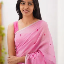 AmiFashion Woven Design Embroidered Saree image 3