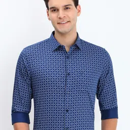 Allen Solly Men Spread Collar Gingham Checked Cotton Slim Fit Formal Shirt-picture-23