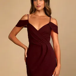 ZELZIS Puff Sleeve Applique Crepe Mini Dress-picture-25