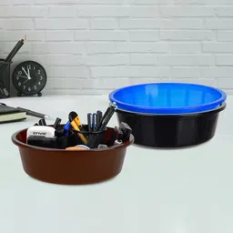 Kuber Industries Blue 3 Pieces Multipurpose Storage Tub Organizer 6L-image-59