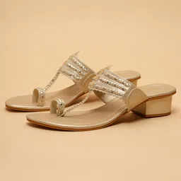 ERIDANI Embellished Ethnic Block Sandals-picture-30