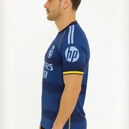 dostitch Men Real Madrid Striped Dri-FIT T-shirt-image-94