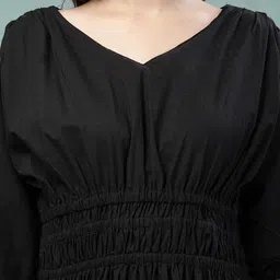 Moda Rapido Puff Sleeve Fit & Flare Dress image 2