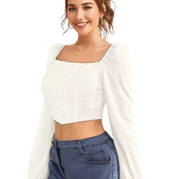 SZN Puff Sleeve Crop Top-picture-29