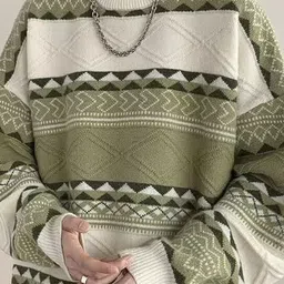 StyleCast x Revolte Men Fair Isle Printed Longline Pullover image 3