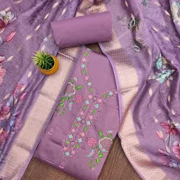 KALINI Embroidered Unstitched Dress Material-picture-14