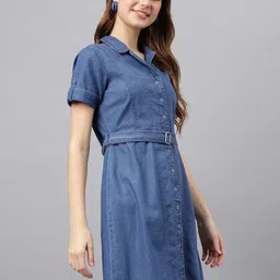 Latin Quarters Denim A-Line Dress image 5