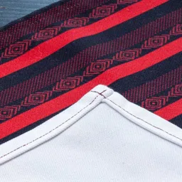 Indisca Designs 6-Pcs Red & Black Printed Table Placemats image 3