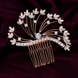 Voylla Royal Romance Jasmine Embellished Comb Pin-image-35