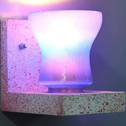 SOMIL Blue Glass Cylinder Printed Wall Lamps image 1