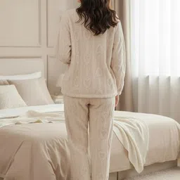 Lugo Self-Design Sweatshirt And Trousers Night Suits image 3