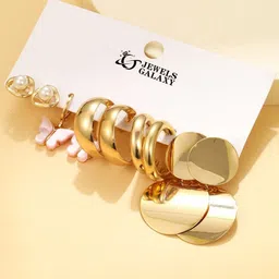 Jewels Galaxy Contemporary Half Hoop Earrings-picture-40