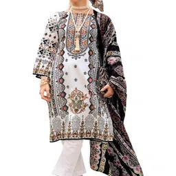 DRAVINAM Trends Floral Printed Pure Cotton Unstitched Dress Material-picture-38