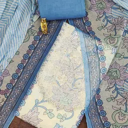 HERE&NOW Floral Printed Beads And Stones Unstitched Dress Material-image-40