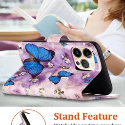 PEEPERLY Conversational Printed iPhone 15 Pro Max Flip Case Mobile Accessories image 5