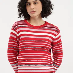 United Colors of Benetton Women Striped Pullover Sweaters-image-86