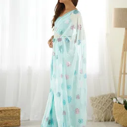 Anouk Embellished Sequinned Poly Georgette Saree image 5