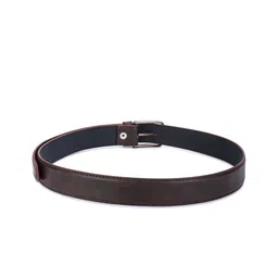 SHOPGLOBAL Brown Textured Synthetic Leather Belt image 3