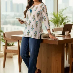 HYTEN Ethnic Motifs Printed Kurti-picture-20