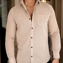 KHUSHI CREATION Original Slim Fit Popcorn Texture Spread Collar Shirt image 4