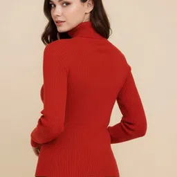 Outzidr Women Ribbed Pullover image 2