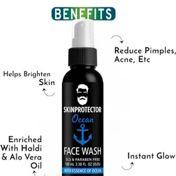 SKINPROTECTOR Set Of 5 Ocean Skin Protection Face Wash With Essence Of Ocean - 100ml Each image 2