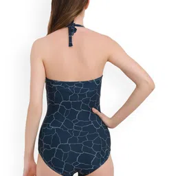 CREVOX Printed Halter Neck Bodysuit image 3