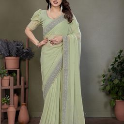 DIVASTRI Embellished Beads And Stone Work Saree-picture-23