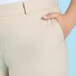 Big Hello - The Plus Life Women Relaxed Fit Mid-Rise Formal Trousers image 5