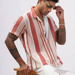 Vestirio Men Relaxed Opaque Printed Casual Shirt-picture-11