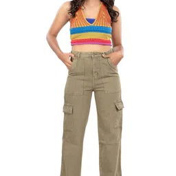 BELLE ALLE DENIM Women Cotton Straight Fit High-Rise Jeans-picture-10