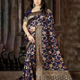 SAREEFLAME Woven Design Zari Banarasi Saree-picture-33