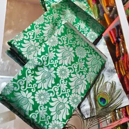 ZILVIRA Ethnic Motifs Banarasi Saree with Unstitched Woven Blouse image 4