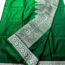 Jatin Fashion Woven Design Zari Art Silk Handloom Banarasi Saree image 2