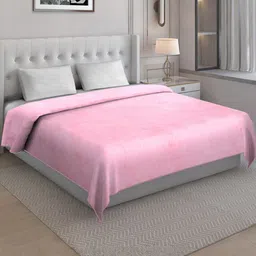 KLOTTHE Pink Woollen Heavy Winter 1000 GSM Double Bed Blanket-picture-22