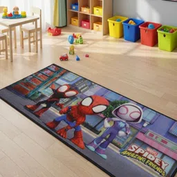 Athom Living Multicoloured Cartoon Characters Anti-Skid Nylon Carpet-picture-57