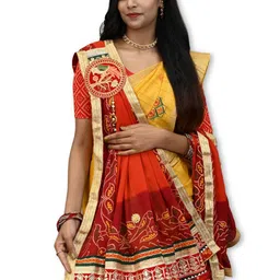 Ranisatiya creation Bandhani Printed Gotta Patti Dupatta-picture-17