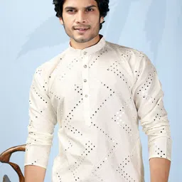 ORIFAB Men Polyester Kurtas image 3
