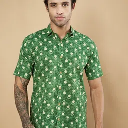 COTLAND FASHION Men Premium Floral Opaque Printed Casual Shirt-image-96