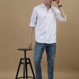 COOL COLORS Men Slim Fit Casual Shirt image 3