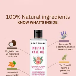 Coco Crush Natural Intimate Care Oil Prevents Irritation Soothes & Eliminates Odor -100ml image 3